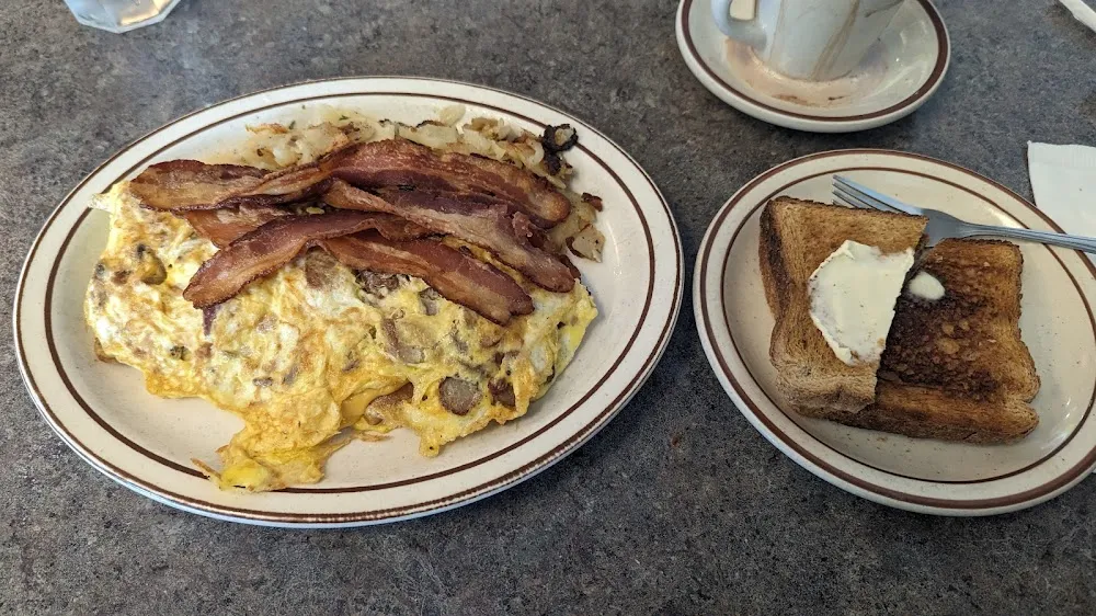 Farmers Omelette with Extra Bacon on the Side